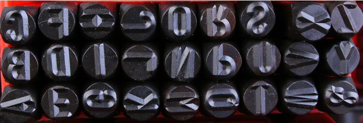 3/5/8/10mm stål brev (l/f/i) sæt kit værktøj die punch stempel stempling kasse læder håndværk 12 stk/lot