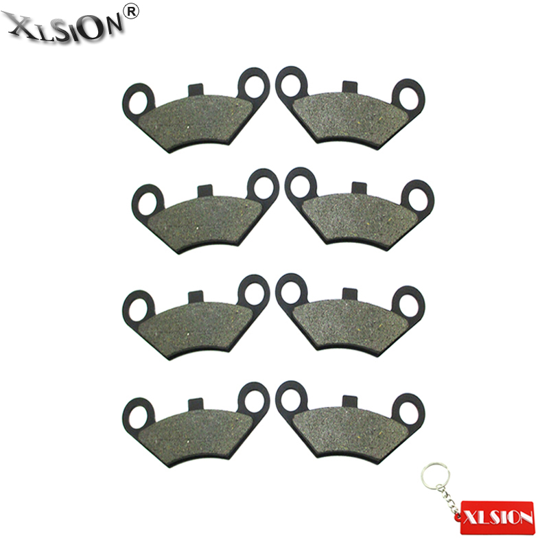 XLSION Aftermarket 4Pair Front Brake Pads For BUYANG/JCL 300CC ATV CF MOTO X5 Terralander 500 492cc Quadzilla 500 ES RS6 EFI
