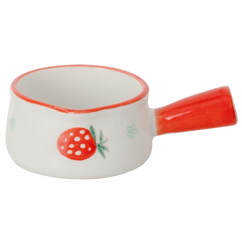 Aardbei Melk Cup Creatieve Handgeschilderde Melk Kan Mini Melk Pot Met Handvat