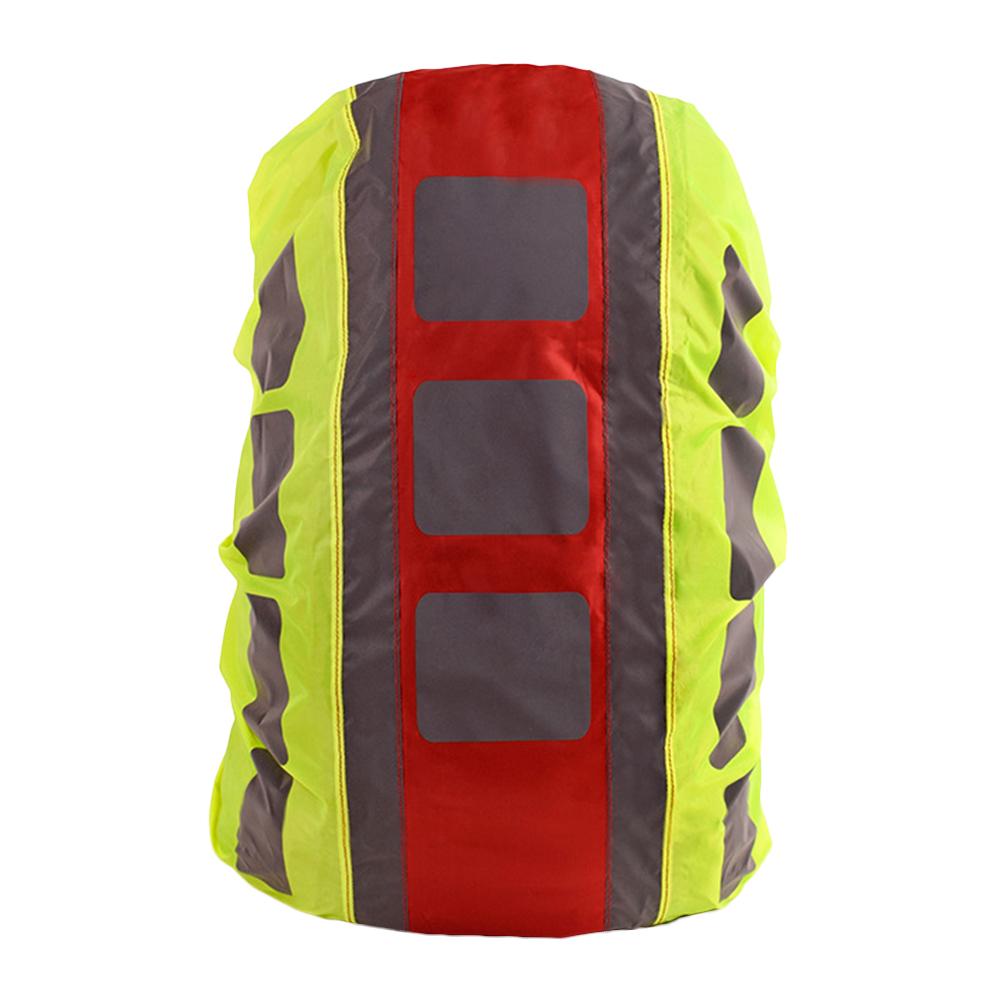 Reflekterende rygsæk betræk udendørs vandringk ridning bacpack regntæppe skuldertaske vandtæt betræk justerbare elastiske stropper: Hvid