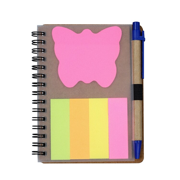 1 PC Briefpapier Kraftpapier Dagboek Creatieve Note Spoel Notitieblok met pen Eenvoudige Notebooks Sticky Notes levert PH100