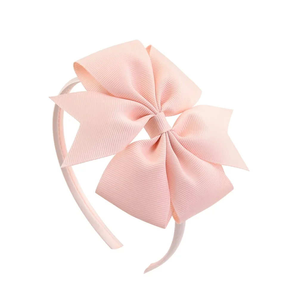 Diadema de flores grandes de 3,7 pulgadas, banda para el cabello para niñas, aro para el cabello hecho a mano sólido, cinta de grogrén, accesorios para el cabello,