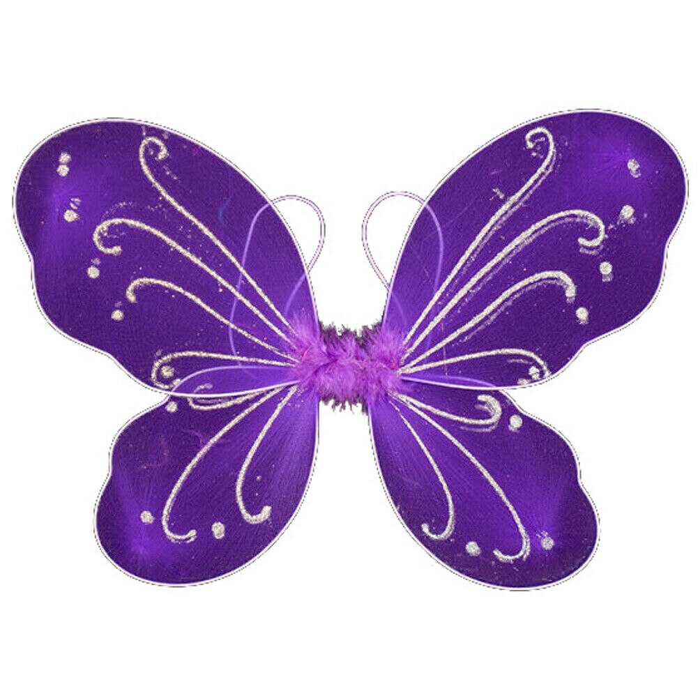 Volwassen Kid Fairy Vleugels Fancy Dress Party Kostuum Dressing Up Party Prop Diy Decoratie 35Cm X 42Cm: Paars