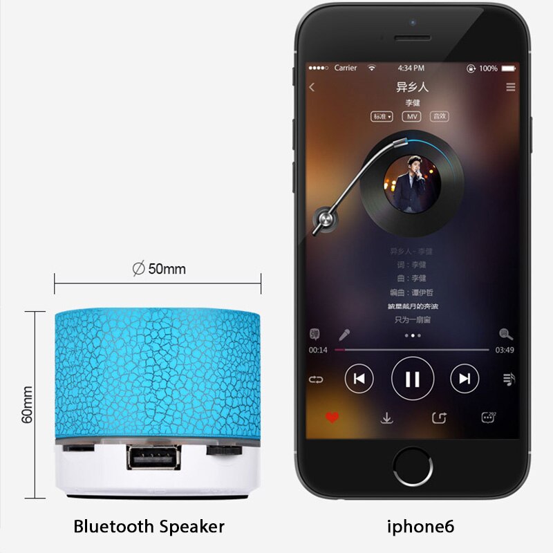 Portable Wireless Mini Bluetooth Speaker for Mobile Phone Car Audio Outdoor Sound Box TF Card Speakers Loudspeaker
