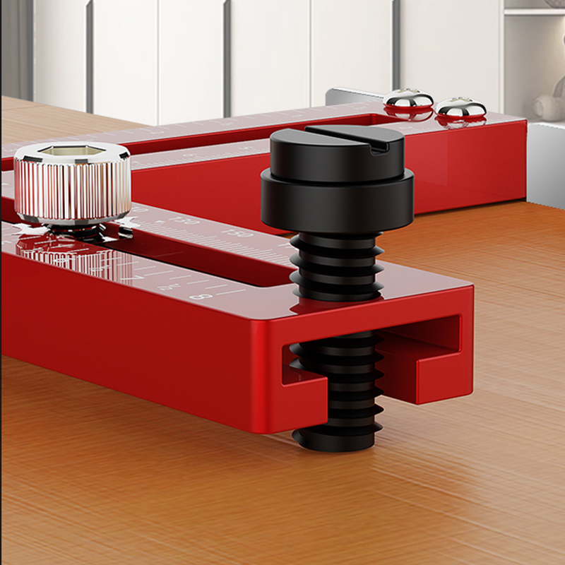 Plantilla de hardware para gabinete, plantilla de manija de gabinete ajustable, localizador de punzón, guía de taladro para perillas, manijas, instalación de gabinete con cajones