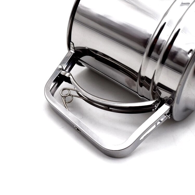 Outil de cuisson grand double poudre tamis tasse semi-automatique à main farine tamis gâteau outil