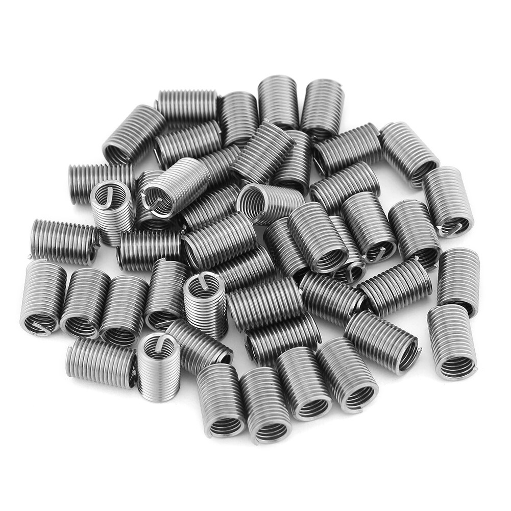 stainless wire sleeve insert 50pcs Stainless Steel SS304 Coiled Wire Helical Screw Thread Inserts M6 x 1.0 x 3D Length