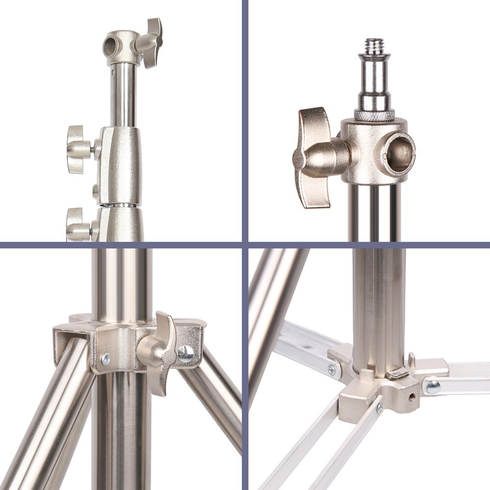 Trípode grande de acero inoxidable de 2,8 M, trípode con soporte para luz, pata mágica, c-stand para fotografía, punto de luz, Softbox, estudio fotográfico