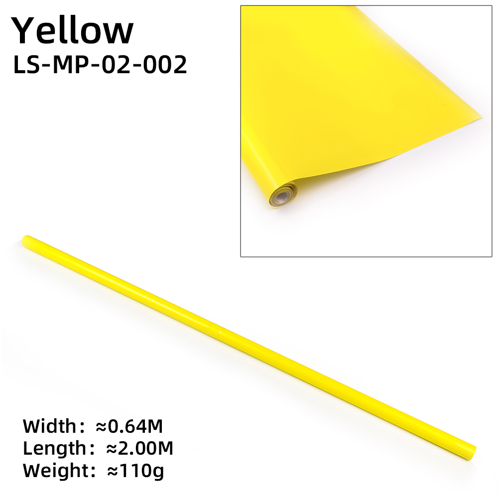 DW Hobby RC Airplane Covering Transparent Film For Balsa Wood Plane 2m/Roll Foils/Covering/Decal for Balsa wood Airplane Model: YELLOW