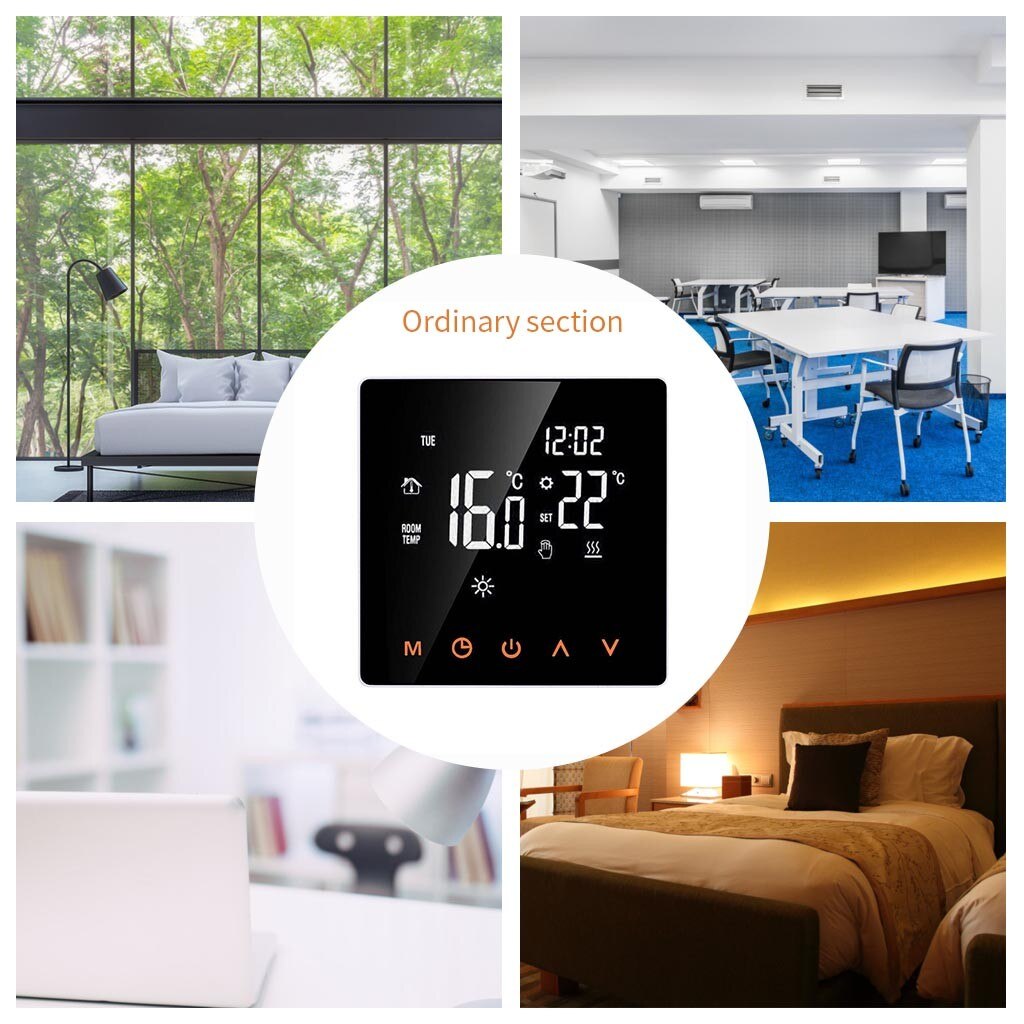 Smart Thermostat Digital Temperature Controller APP Control DisplayTouch Screen Week Programmable Floor Heatin