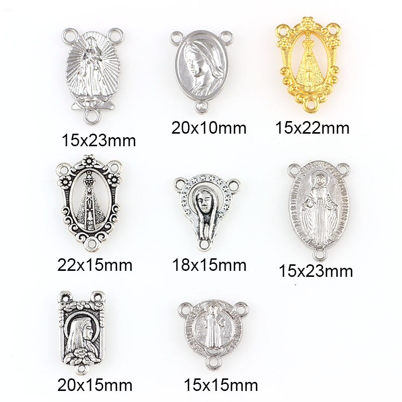 20 stücke Religiöse Charme Drei Löcher Halskette Verknüpfung Charme Anhänger Schmuck, sterben DIY Schmuck zubehör