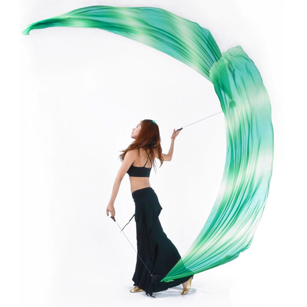 1 paire 100% Polyester voile Poi jeter des boules écharpe danse du ventre Yoga danse accessoires: 5