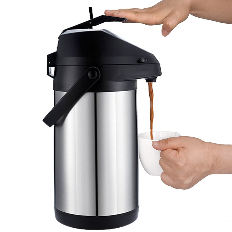 Airpot &amp; Cold Drink Dispenser, Coffee Dispenser, Stainless Steel Thermos Urn