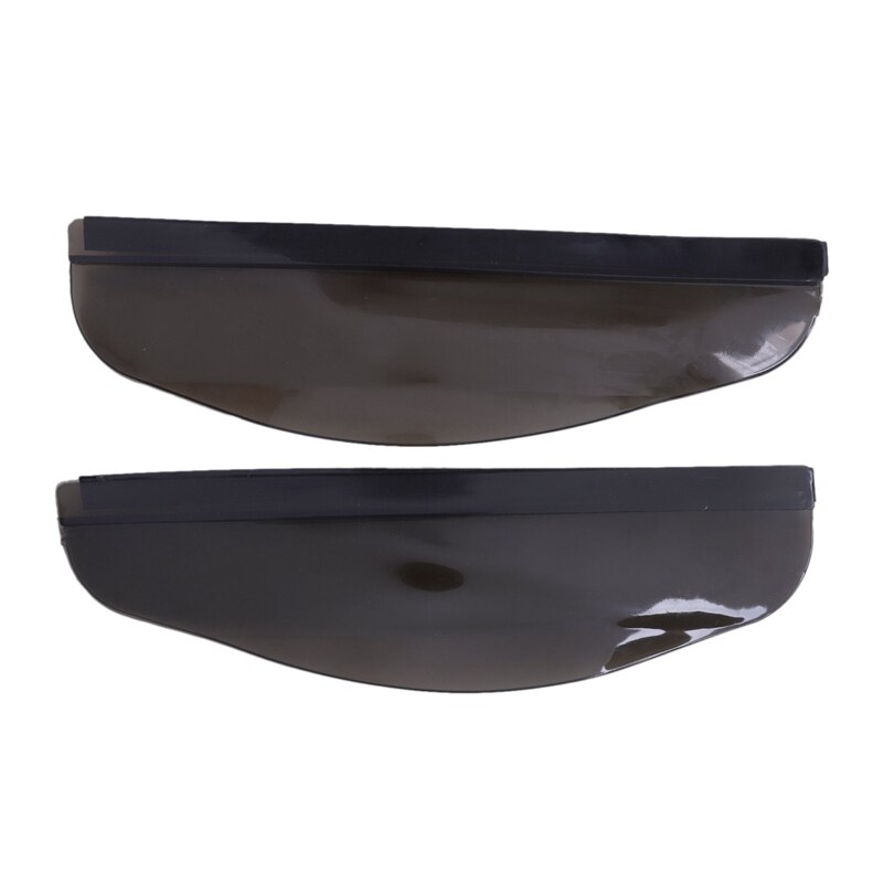 2 x universel Flexible PVC voiture rétroviseur pluie ombre étanche lames voiture rétroviseur sourcil pluie couverture, noir & 2 x soleil
