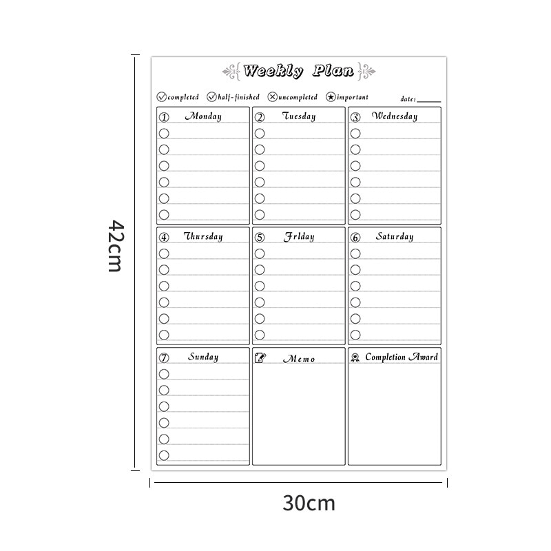 Monthly Daily Planner Dry Erase Board Magnets Fridge Refrigerator To-Do List 2022 Organizer for Kitchen Magnetic Whiteboard