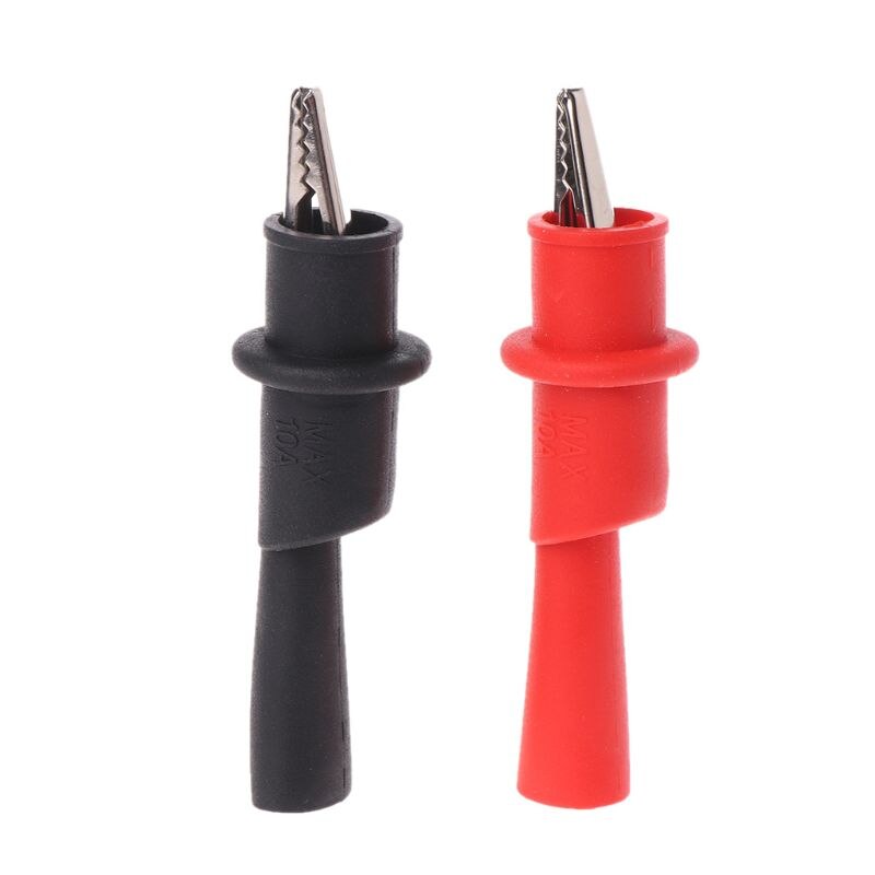 1 Pair Probe Gold-plated Test Leads for Multimeter Needle Tip + Alligator Pliers