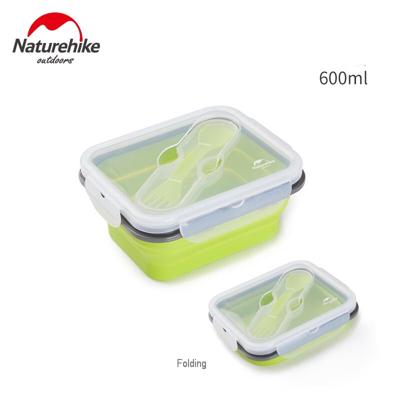 Naturehike Esterno Portatile Pieghevole Scatola di Pranzo Del silicone Ciotola PP Ciotola di Pranzo Secchio picnic di Campeggio Articoli per La Tavola Può Microonde BPA: S 600ML