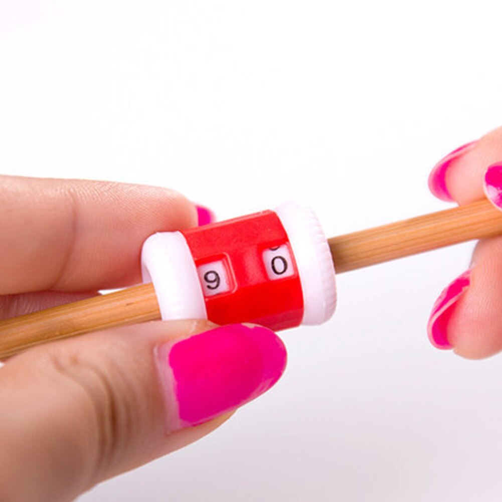 Mini marcador de Punto Manual de plástico, marcador de puntada, números de líneas, de Color aleatorio, 1 unidad