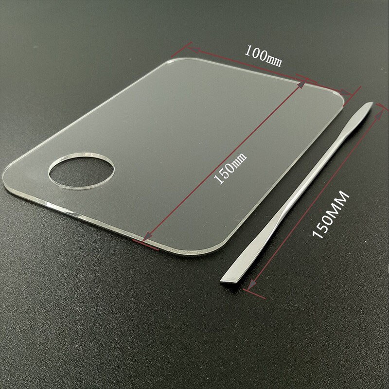 1Set Cosmetic Nail Art Makeup Polish Mixing Palette Shadow Applicator Adjusting Rod Makeup Tools Accessories Acrylic Palettes