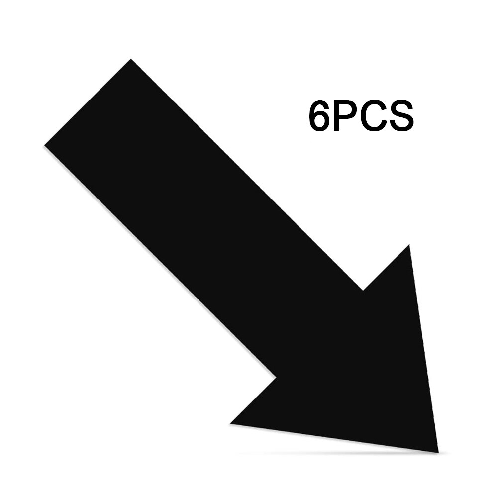 6Pcs Arrow Decal Removable Self Adhesive Ground Floor Marking Wall Stair Stickers direction for some place: Default Title