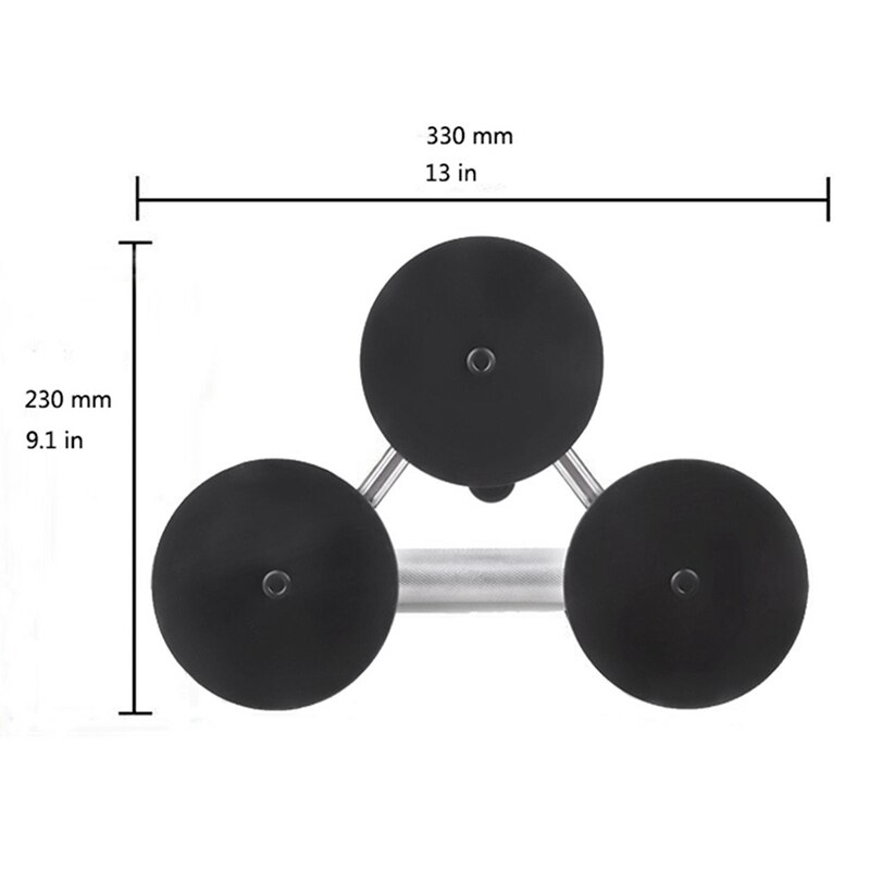 Gtbl heavy duty tredobbelt låsende sugekop pude, aluminium 3 plader hånd vakuumløfter til fliser & glas & granit, niveau action type