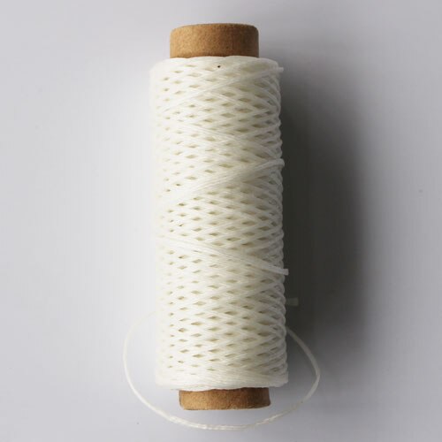150D Lederen Gewaxt Draad Koord Leer Ambacht, 1Mm Diameter String Katoen Lijn Draad Lederen Stitching Tool Diy Materiaal 50Meter: white thread