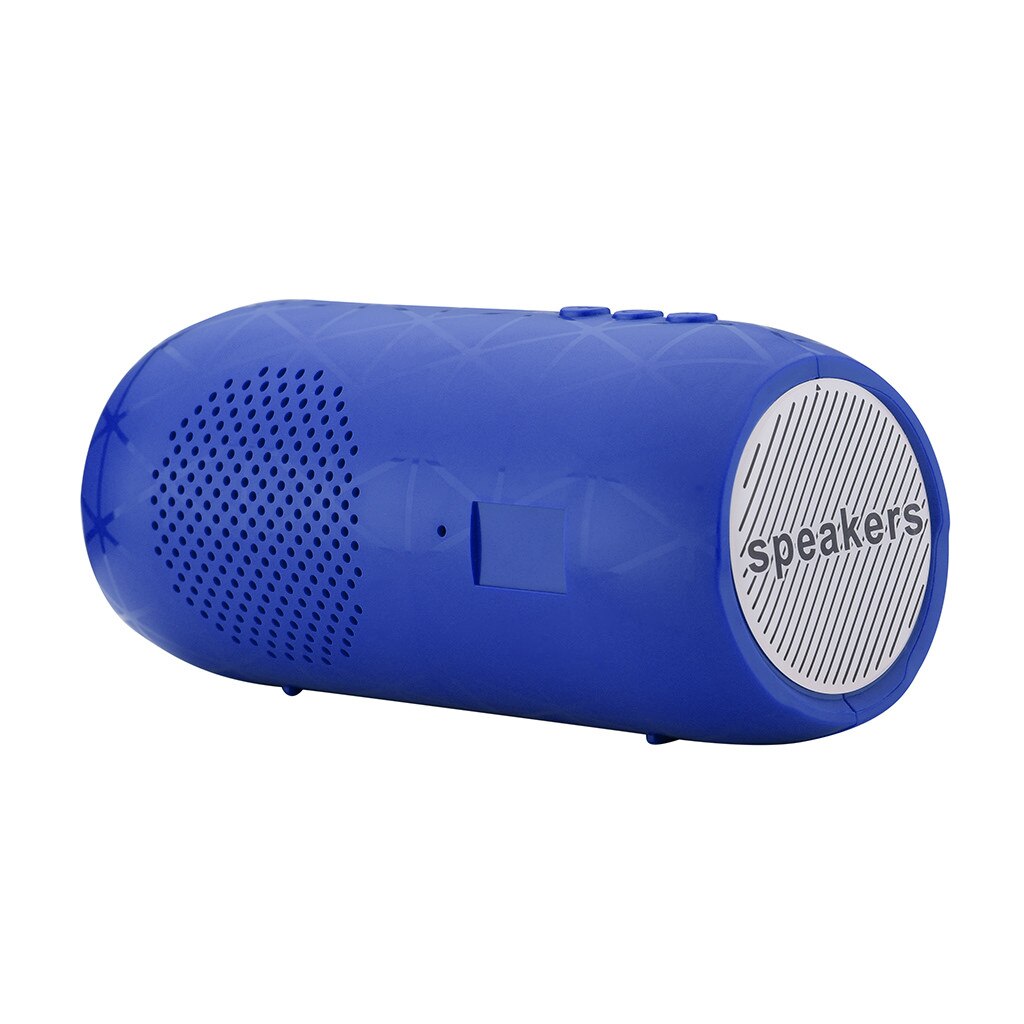 Bluetooth højttaler bærbar udendørs højttaler trådløs mini kolonne 6w stereo musik surround support fm til smartphone  pc 20 j 25: Blå
