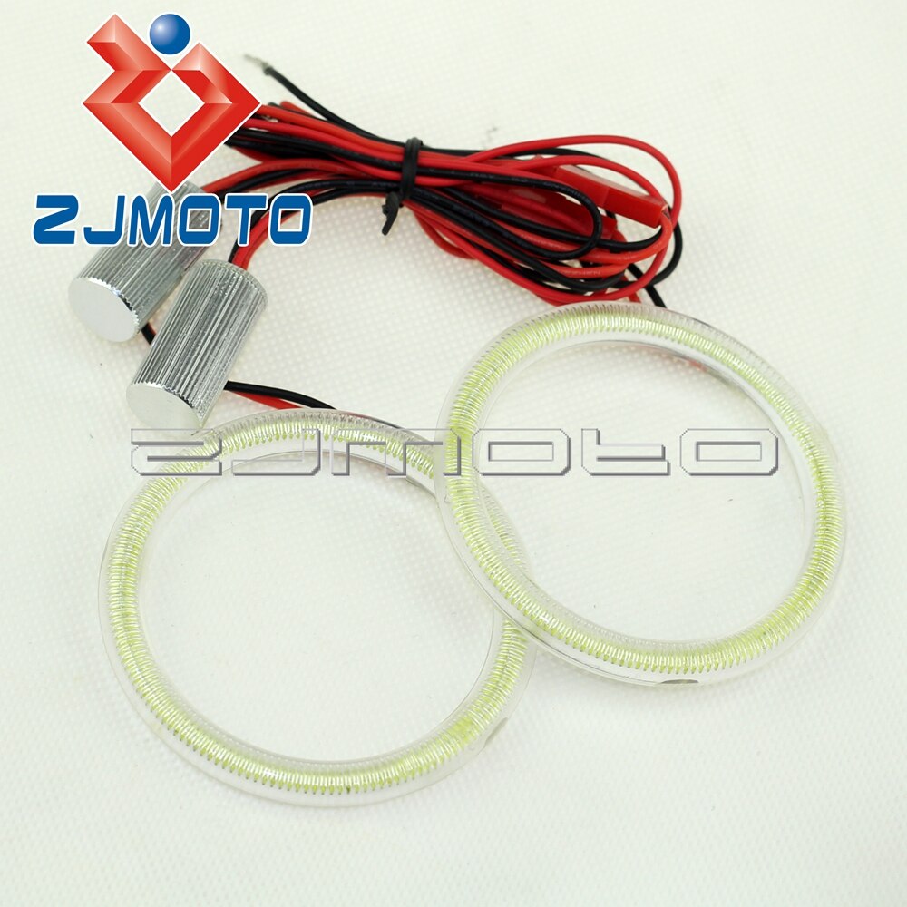 Cob 12V-24V Dc 72Mm Led Auto Motorfiets Angel Eyes Halo Ring Light Wit