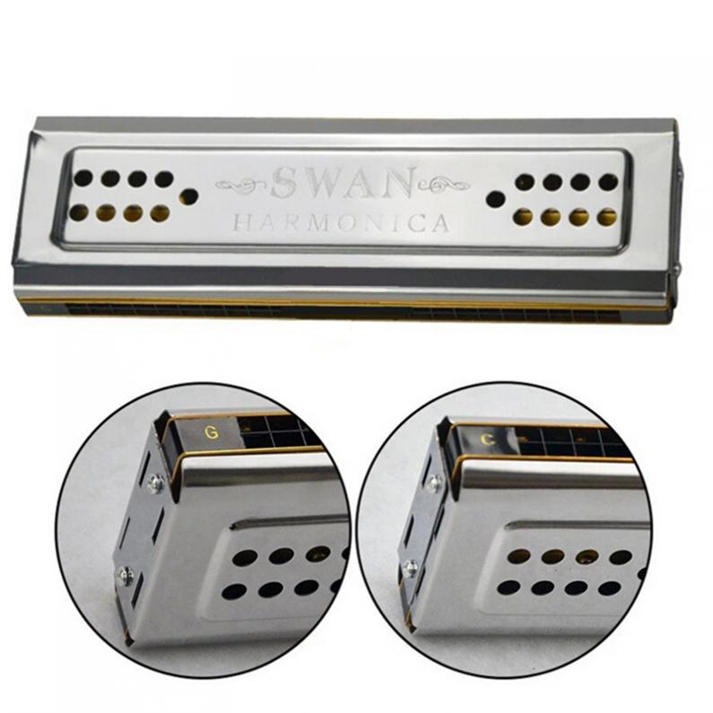 24 Holes Key Of C&amp;G Double-side Tremolo Harmonica Musical Instrument