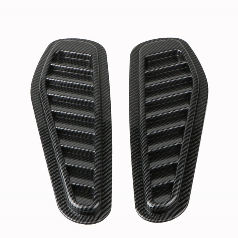 Universal Deluxe 3D Car SUV Air Flow Intake Cover Decorative Scoop Bonnet Vent Hood Carbon Fiber Style Auto Car Accessories DIY