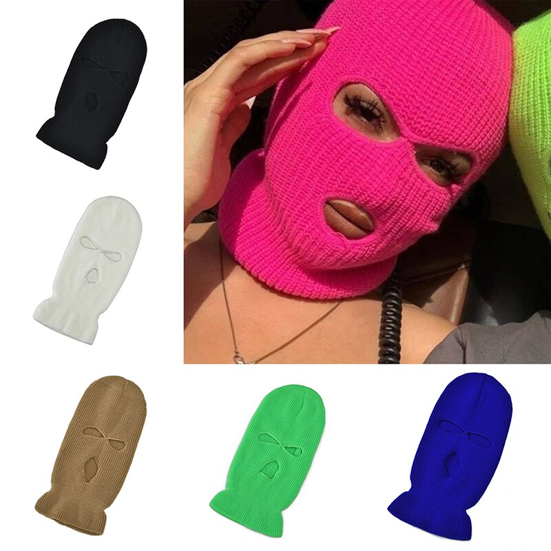 Mascarilla de neón con cubierta de invierno, gorros verdes para Halloween, para , motocicleta, esquí, ciclismo, color rosa