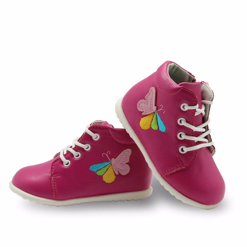 Apakowa Lente Herfst Laarzen Jongens Meisjes Pu Lederen Unisex Kids Schoenen 3 Snoep Kleuren Lace Up Martin Enkellaarsjes Voor kinderen Schoenen