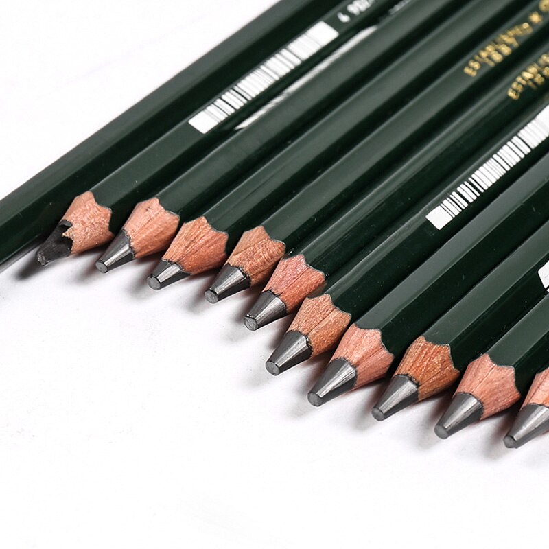 12/22 pinner uni mitsubishi blyant 9800 testkort tegneblyanter kunstskisseblyant