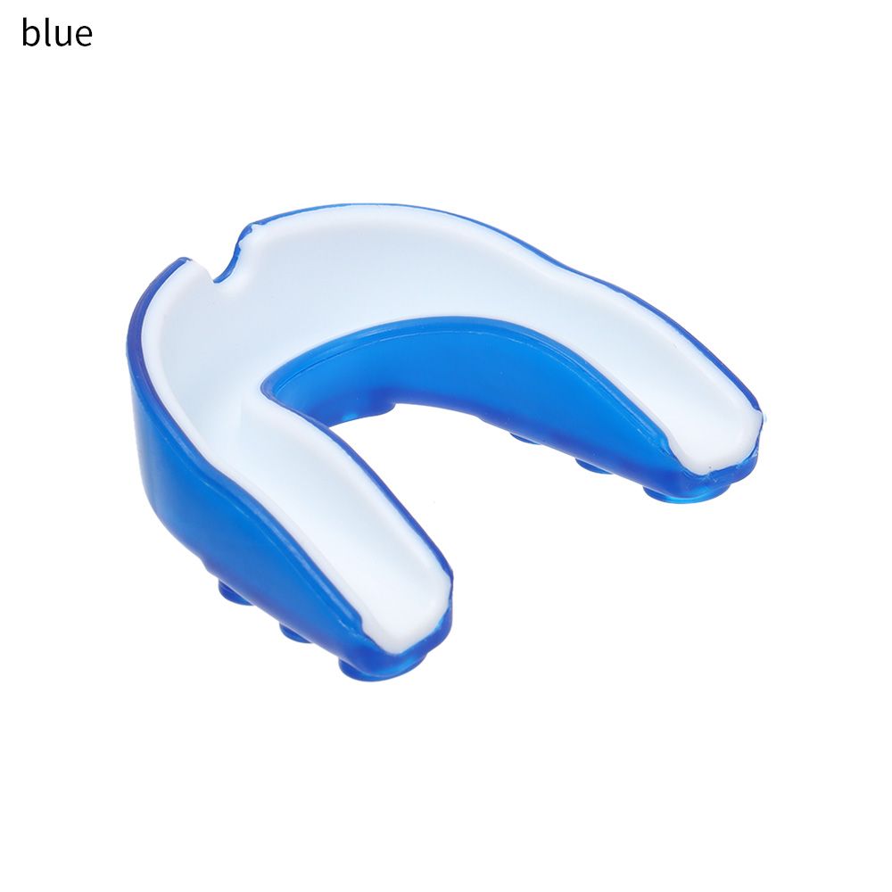 Adult Kids Football Silicone Boxing Gum Shield Teeth Protection Mouth Guard Rugby: blue--