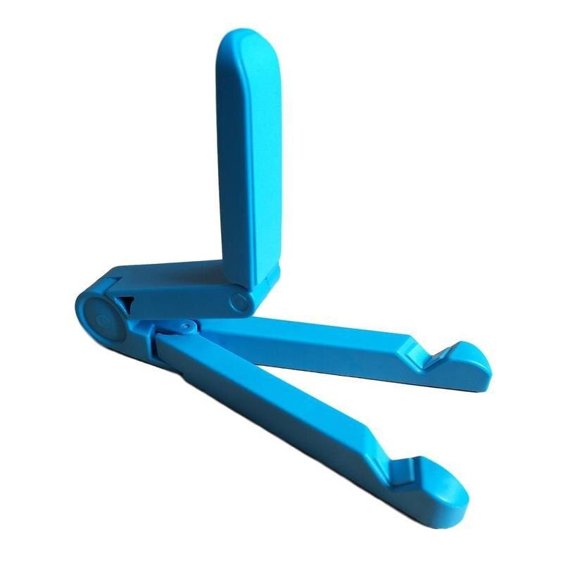 Portable Adjustable Foldable Tablet PC Triangle Stands Holder for 4-14 inch Tablet PC / Moblie phone and Tablet Holder Stand: Blue
