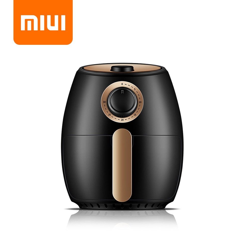 Miui Lucht Friteuse, Turbostar Patent, Koudgewalste Metalen Wegwerp Molding, rock Solid (1000W/2L/Night Elf-Klassieke Serie)