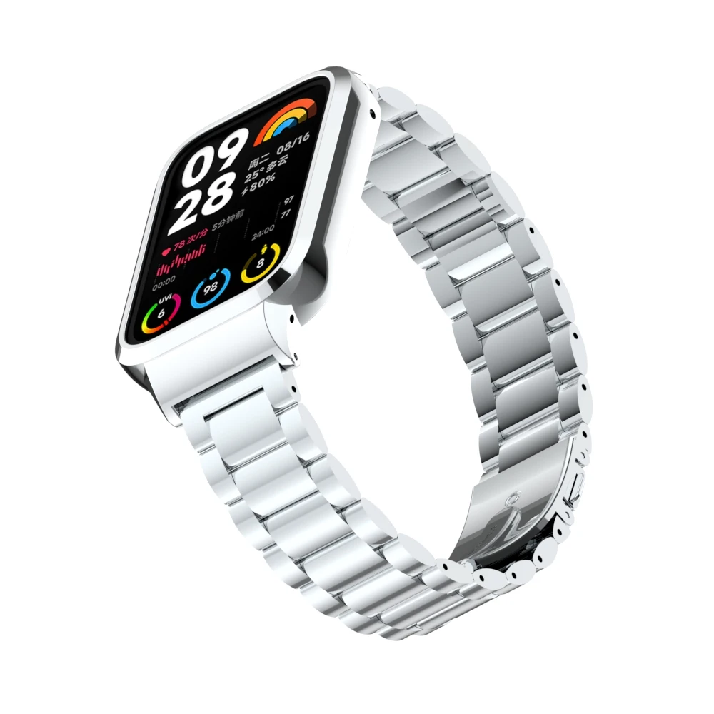 Metal Strap for Xiaomi Mi Band 8 7 Pro WirstBand Stainless steel Bracelet Watchband Smart Miband 7 8 Pro Protective Cover correa
