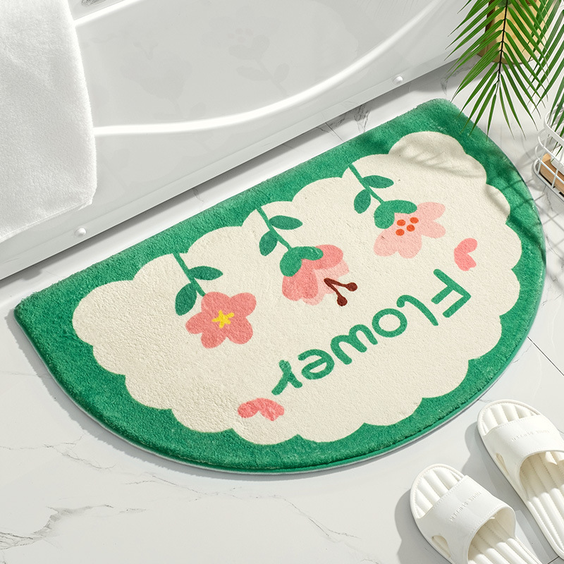Weiche Fußmatten, kleine, frische Textblumen, Teppiche, Zuhause, Eingang, Teppich, Schlafzimmer, Toilette, Badezimmer, Tür, saugfähiges, rutschfestes Fußpolster