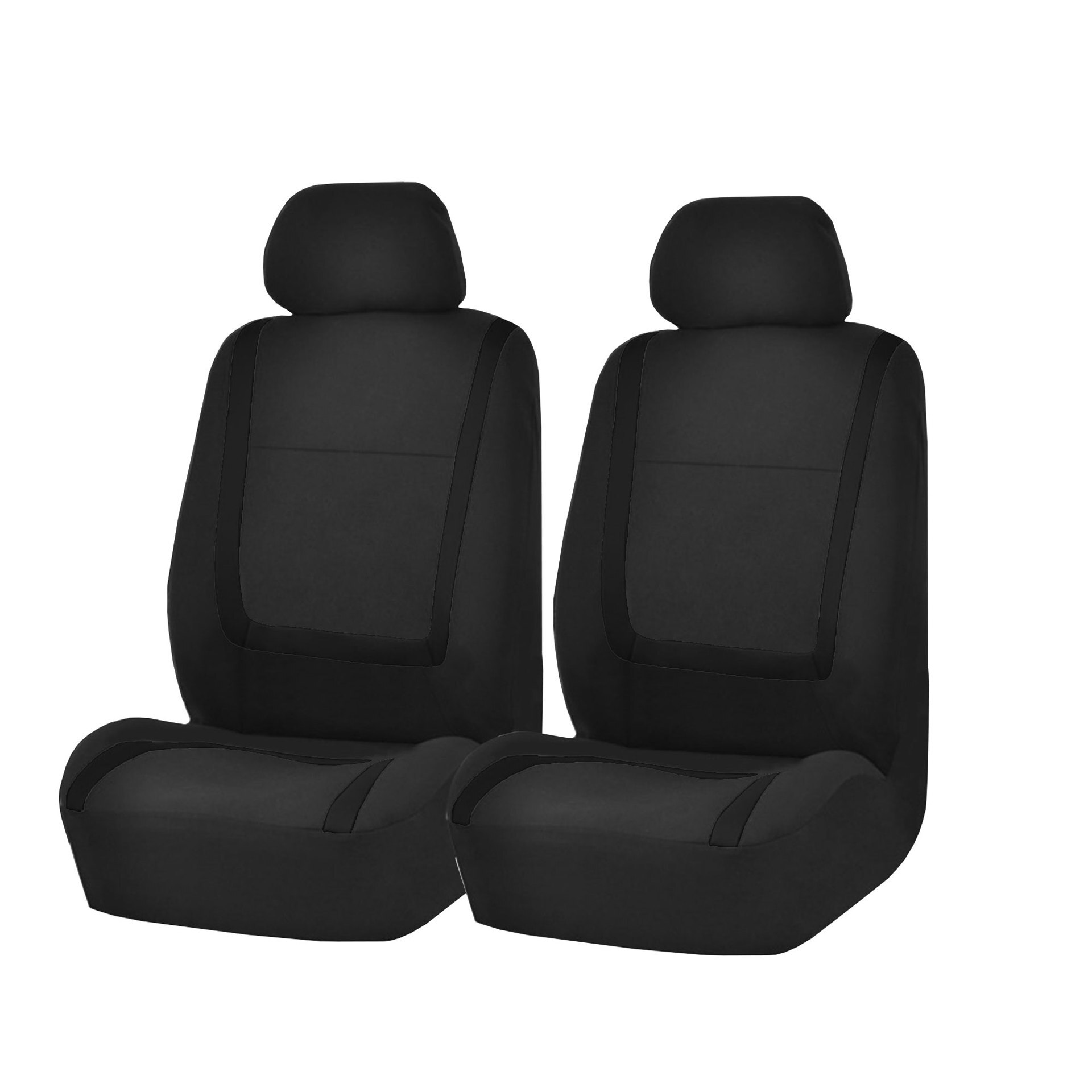 Stof Auto Stoelhoezen Voor Seat Ateca Arona Ibiza Leon Toledo Leon St Cupra Auto Zitkussen Cover Auto-styling Accessoires: Front 2pcs-black