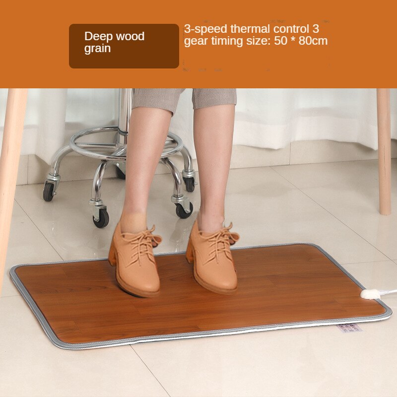 Pu Verwarming Voet Mat Warmer Elektrische Verwarming Pads Voeten Been Warmer Tapijt Thermostaat Warming Gereedschap Voor Home Office: 50 80cm