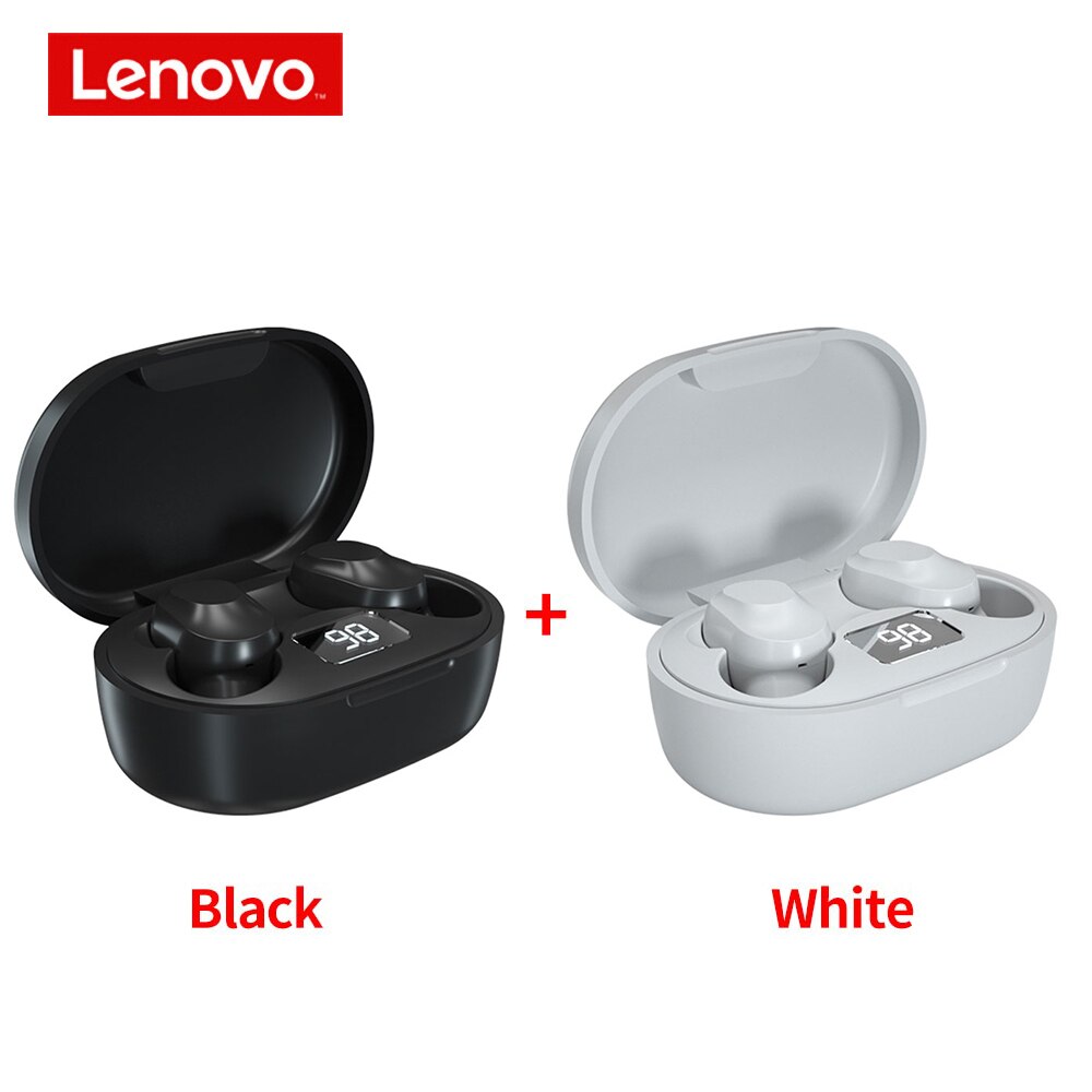 Auricolare Wireless originale Lenovo TWS QT81 XT91 XT89 XT90 auricolari Bluetooth 5.0 batteria a lunga durata cuffie con riduzione del rumore: white and Black XT91