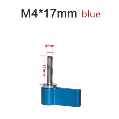 Jadkinsta Verstelbare Handvat 17Mm 25Mm M4 Draad Schroef Adapter L Vorm Locking Schroef Klem Moersleutelmoersleutel Camera Accessoires: M4 17mm blue