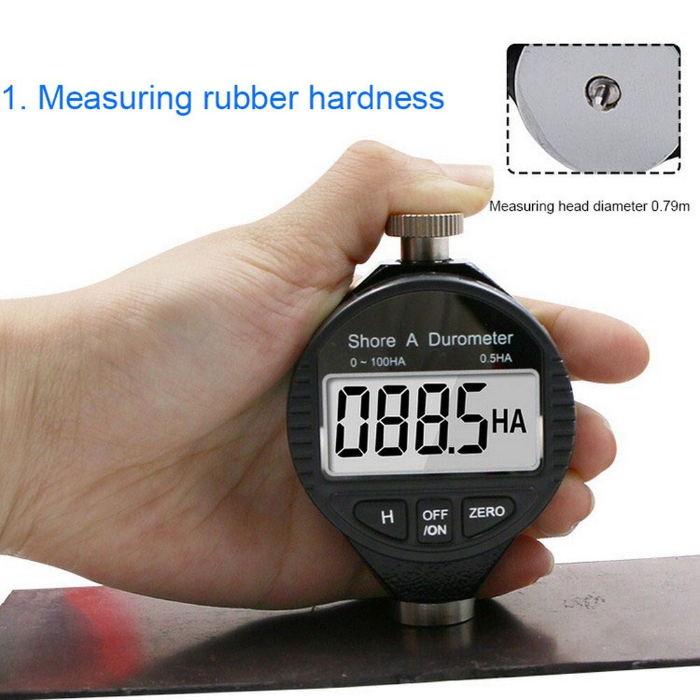 Durometer Tester LCD Display Digital Electronic Shore hardness analyzer 0-100HA Shore C D Meter For Rubber Plastic Leather