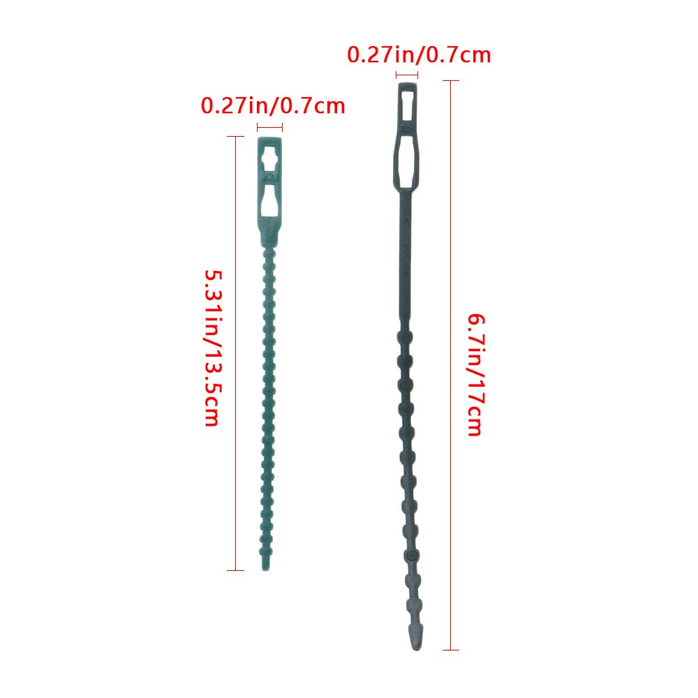 50Pcs/Set Adjustable Plastic Garden Plant Climbing Cables Tree Support Ties Shrubs Fastener Gardening Tools Supplies
