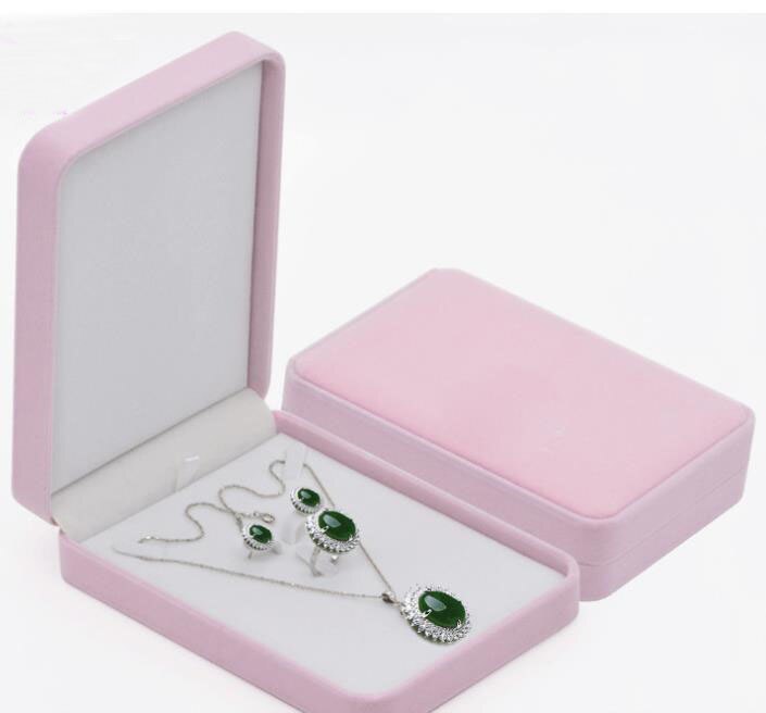 Jewelry Box - 17x12x4cm - Velvet Gift Case - Display Storage for Necklace, Set