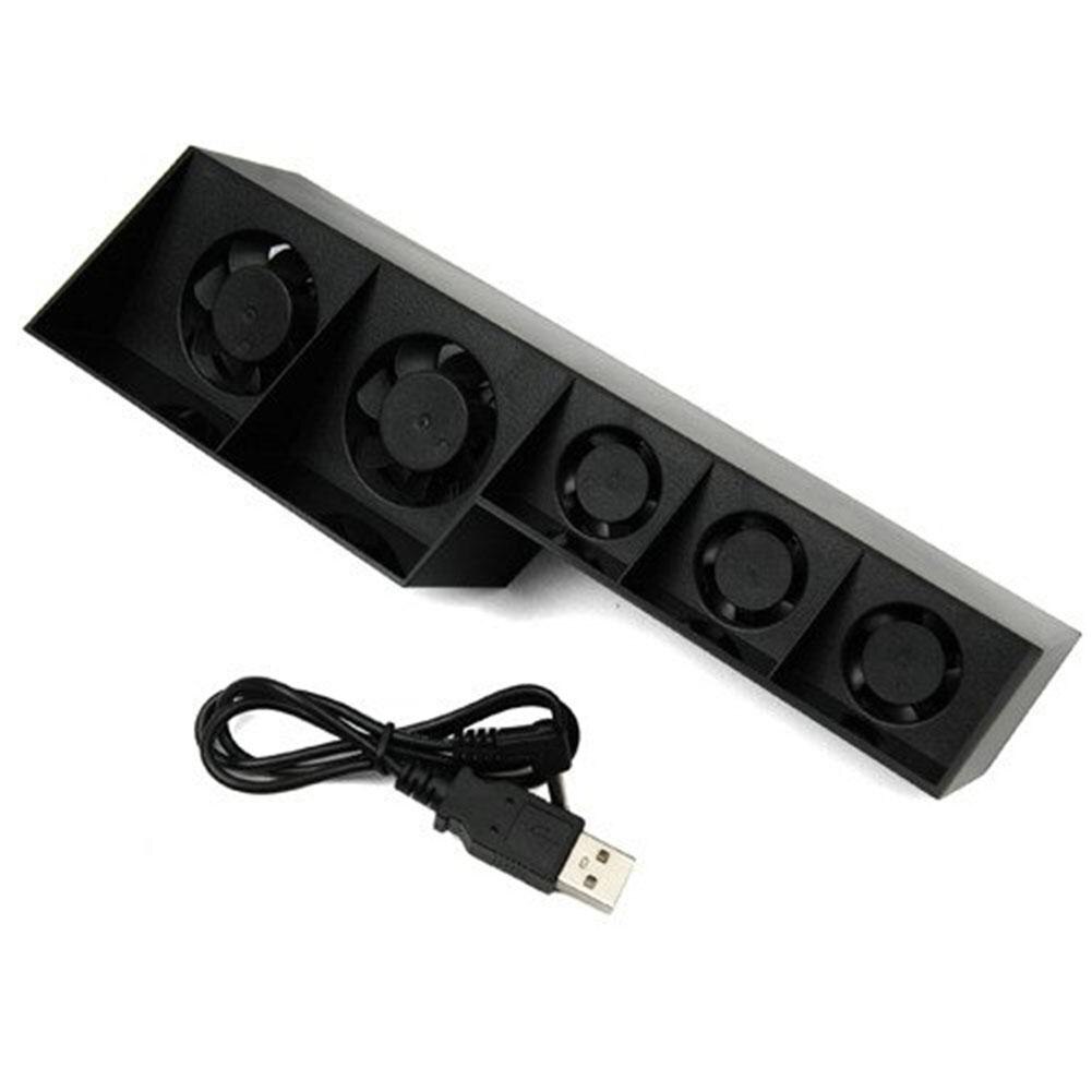 EastVita-ventilador de refrigeración con Control de temperatura externo, Enfriador de 5 ventiladores USB para Sony PS4, PlayStation 4, con Cable de carga r30
