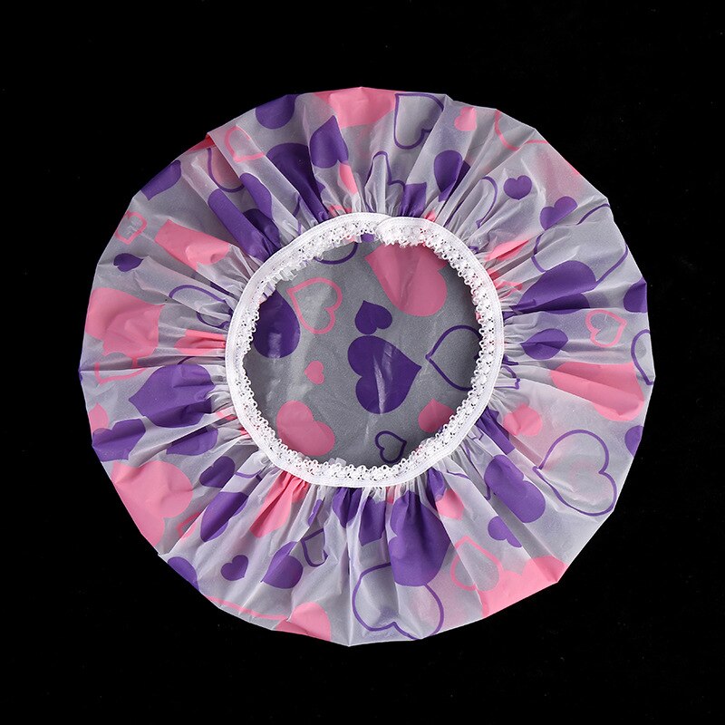 Familie Douche Cap Verdikte Waterdicht Fume Cap Hoogwaardige Frosted Gedrukt Kant Badmuts Waterdicht Voor Badkamer: A15