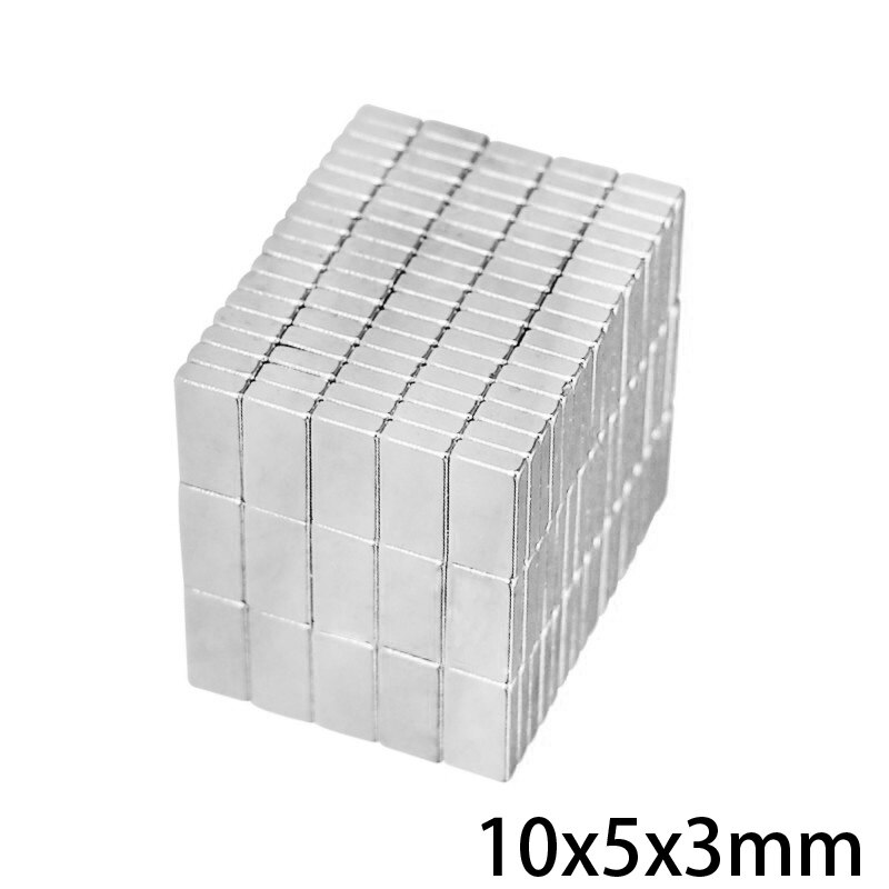 100 ~ 1000 Stuks 10X5X3 Mm Cuboid Block N35 Magneten 10 Mm X 5 Mm Neodymium magneet 10X5X3 Mm Permanente Ndfeb Sterke Magnetische 10*5*3 Mm