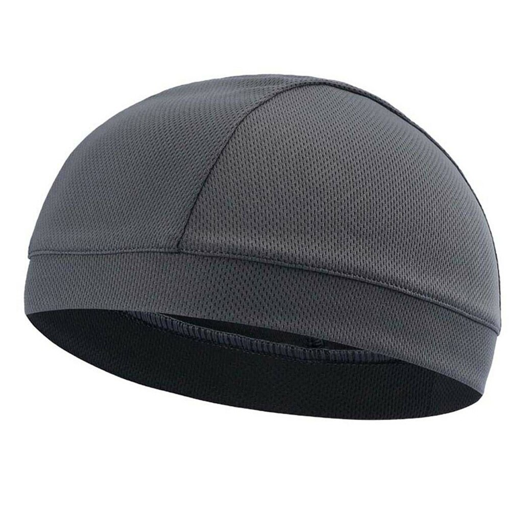 1 piezas. De refrigeración de la humedad de la tapa del cráneo del forro interior del casco de la boina de la cúpula del sombrero de los hombres: Gris