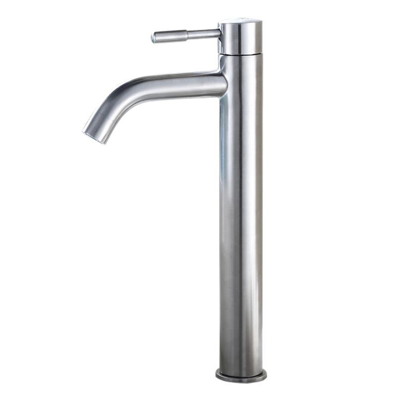 Rvs Kraan Enkel Koud Wastafel Kraan Badkamer Metalen Kraan Keukenkraan: 29x15x9cm